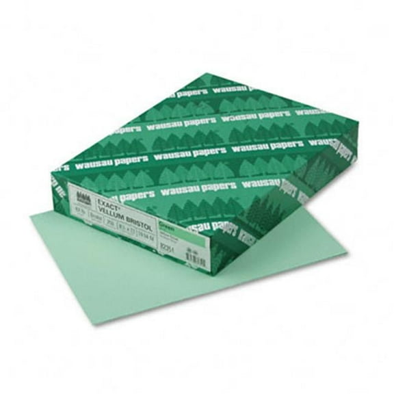 Vellum Bristol Cover Stock 67lb Green Letter 250 Sheets per Pack