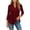 Wine, variant on Ziynglg Shirts for Women Collared 3/4 Length Sleeve Tops Button Down Open Front Dressy Tops Summer Work Office Tops