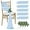 Light Blue, variant on White Chair Sashes Wedding Aisle Decorations: 24 Packs 8ft Long Draping Fabric Sheer Church Chair Cover Bulk for Party Banquet