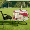 thumbnail image 7 of Coolnut Strawberry Pattern 60" Round Tablecloth with Zipper Umbrella Hole, Washable Spillproof Table Cloth Decorative for Picnic,Camping,Indoor and Outdoor, 7 of 7