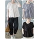 thumbnail image 3 of Blusa suelta de mujer de manga corta acampanada vintage camisetas de vacaciones Romacci Jerseys de mujer, 3 of 7