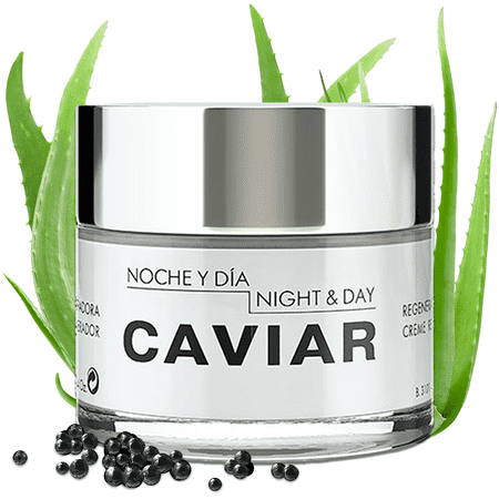 Noche Y Dia Caviar Face Cream - Sturgeon Caviar & Aloe Vera - Daily Anti-Aging Moisturizer To Reduce Appearance Of Fine Lines, Blemishes, Discoloration & Wrinkles & Collagen Booster - 2.4 fl oz
