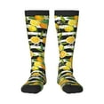 thumbnail image 2 of Picia Women Crew Soft Moisture-wicking Socks Orange and Lemon Pattern Design Cotton Socks, One Size fit All, 2 of 9