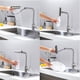 thumbnail image 2 of Grifo de Cocina de Acero Inoxidable, 360° Grifo para Fregadero de Cocina de Agua Caliente y Fría Llave Mezcladora, Giratorio Grifo Cocina Extraible con Cuatro Modos de Agua, 2 of 7