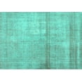 thumbnail image 1 of Ahgly Company Machine Washable Indoor Rectangle Abstract Turquoise Blue Contemporary Area Rugs, 2' x 4', 1 of 4