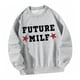 thumbnail image 2 of Sudadera de cuello redondo para mujer, ropa gris de manga larga, jersey de cuello redondo para chicas adolescentes, viajes, vacaciones masculinas y ,, 2 of 10