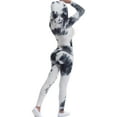 thumbnail image 3 of MixMatchy Women's Two Piece Tie Dye Gym Yoga Long Sleeve Jacket With Butt lifting Legging Active Set, 3 of 4