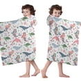 thumbnail image 4 of White Mermaid Sea Pattern Hooded Bath Towel，50"x30" for Ages 3 To 12 Kids, Quick Dry Lightweight Soft Microfiber Hood Beach Towel Cover Up for Kids, 4 of 7