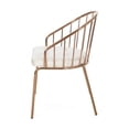thumbnail image 5 of Noble House Gavin Modern Velvet Dining Chair with Stainless Steel Frame, Set of 2, Beige, Rose Gold, 5 of 8