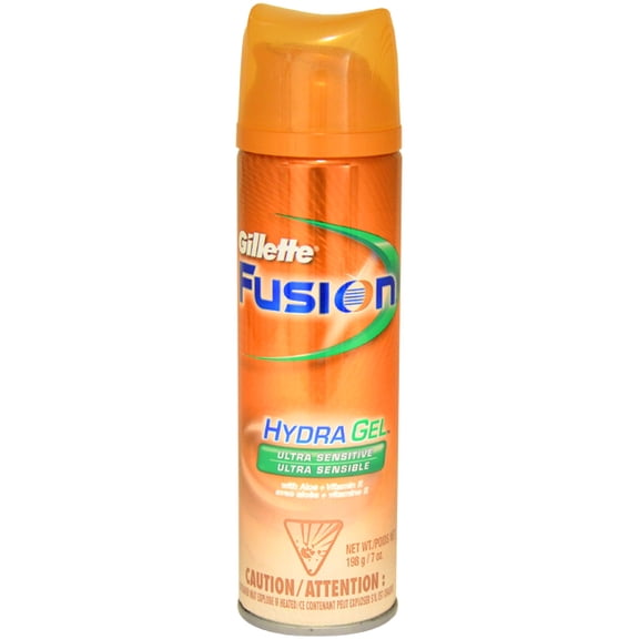 Gillette Fusion Shave Gel, Sensitive Skin Shaving Gel with Almond Oil for Men, 7 oz