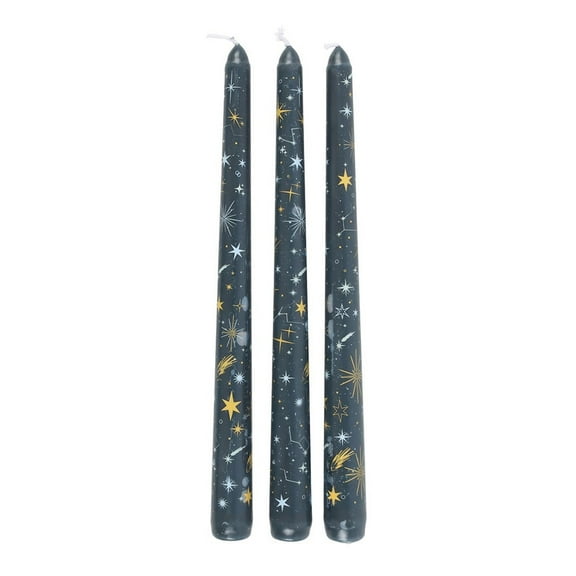 Something Different Starry Night Taper Candle (Pack of 3)