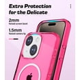 thumbnail image 3 of for iPhone 15 Magsafe Case, 6.6ft Drop Protection, Full Body Screen Camera Protective Phone Case, Hot Pink, 3 of 12