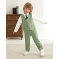 thumbnail image 3 of SANMIO Toddler Boy Suit Baby Boy Church Clothes Formal Dress Baptism Outfit Sets Shirt+Tie+Vest+Pants Kids Tuxedo 1-5T Boys Wedding Clothes, 3 of 7