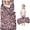 Pink and Black Leopard Print, variant on Brown and White Leopard Print Kids Nap Mat, Sleeping Mat with Removable Pillow with Handle & Fastening Straps, Hypoallergenic Gifts for Toddlers Kids Boys Girls,50X20in(130X50cm)