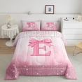 thumbnail image 2 of Castle Fairy Monogram B Queen Bedding (3 pcs): Gradient Glitter Print, Dreamy Princess, 2 of 8