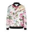 thumbnail image 5 of Sudadera informal de manga larga con capucha y chaquetas para mujer Sudadera holgada de manga larga con cremallera Chaqueta informal de béisbol de punto grueso Chaqueta de poliéster para mujer, 5 of 5