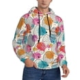thumbnail image 2 of Pofeuu Easter Egg Print Mens Casual Hooded Collar Drawstring Hoodies Pullover Sweatshirts Casual Long Sleeve Shirts-Medium, 2 of 7