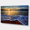 thumbnail image 2 of Designart - Plage Sablonneuse Paisible avec Vagues - Impression sur Toile Très Grande, 2 of 3
