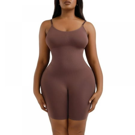 

Women s Bodysuit Tummy Control Shapewear Mid-Thigh Seamless Full Body Shaper S-3XL