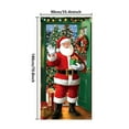 thumbnail image 3 of ‌Christmas Door Cover - Santa Claus & Tree Holiday Decor,Waterproof,Reusable,Christmas Party Decorations,Holiday Home Decor,Festive Wall Decor,35x71in‌‌, 3 of 8