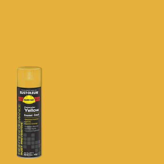 Rust-Oleum High Performance V2100 System Farm Equipment Caterpillar Yellow Spray Paint-209715, 15 oz, 6-Pack