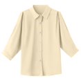 thumbnail image 4 of Womens Button Down Shirts Casual Short Sleeve Dress Shirt Collared Summer Work Blouse, 4 of 4