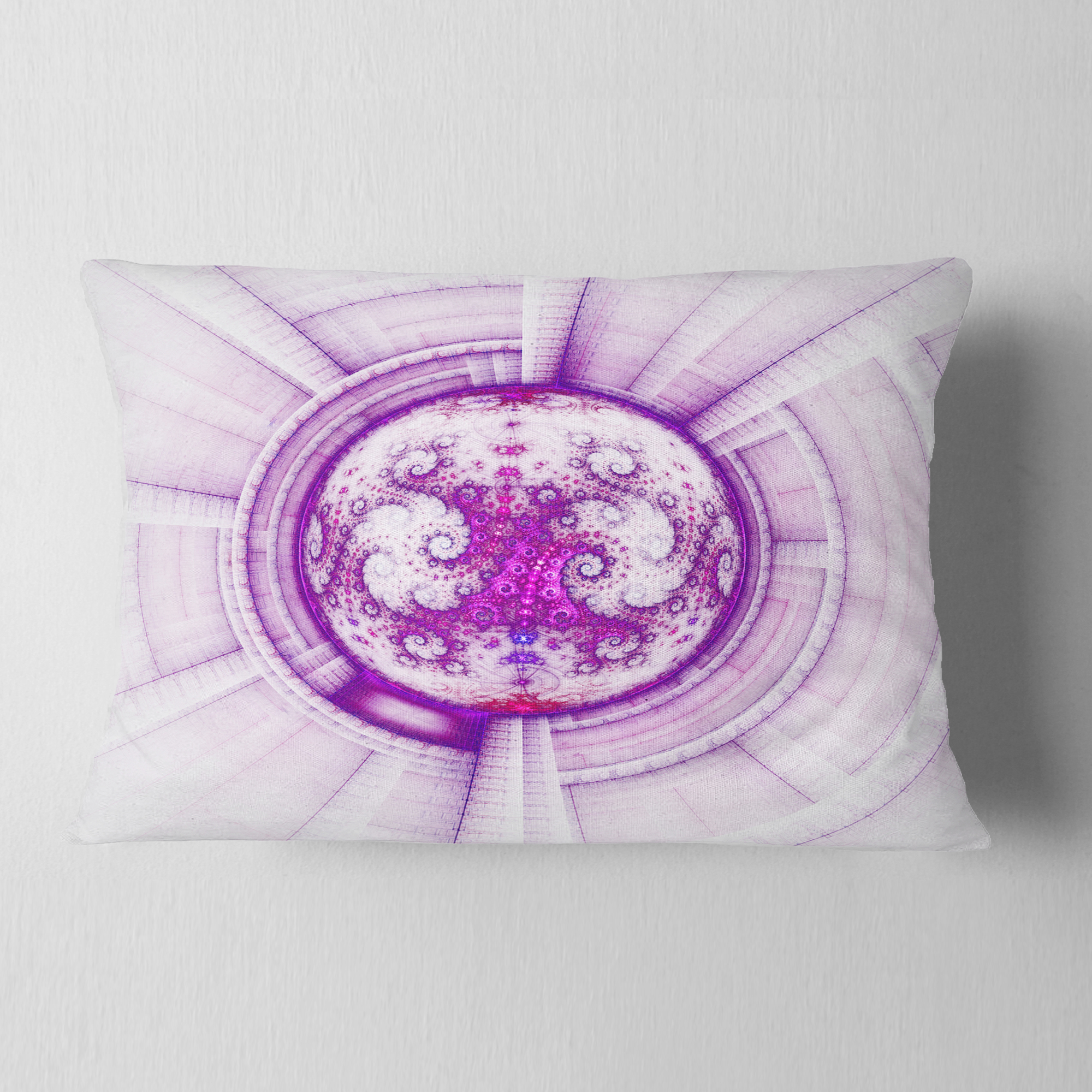 Designart 12" x 20" Purple Polyester Throw Pillow