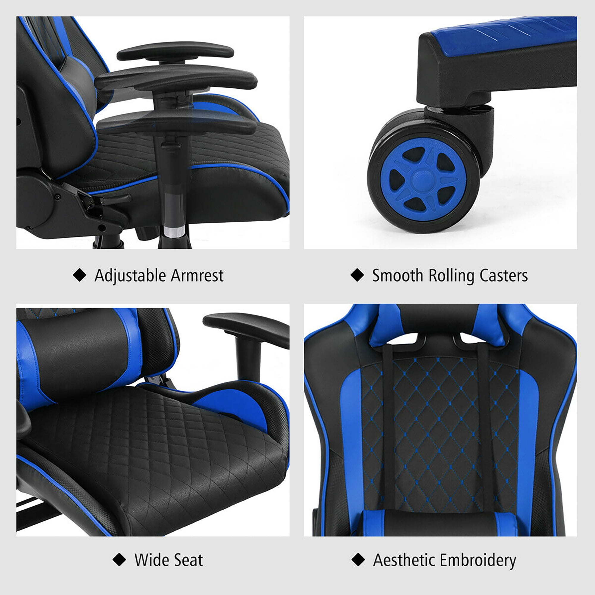 Okeysen Gaming Chair, Massage Lumbar Support and Upgraded headrest