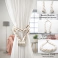 thumbnail image 3 of Evideco French Home Goods Savoia Braided Beige Curtain Tiebacks 2 Count, 3 of 7