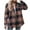 Khaki, variant on YDFCWXW Flannel Shirt for Women Button Down Long Sleeve Plaid Shirts Collared 2025 Casual Work Tops Yellow, XXL