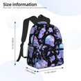 thumbnail image 3 of Daiia flower Skull crystal School Backpack for Men Women, Unisex Large Waterproof Bookbag Schoolbag Casual Daypack for High School/College/Teens/Travel/Work Black, 3 of 8