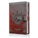 thumbnail image 1 of Diary With Lock Leather Journal Password Combination Lock Notebook Secret Journal Writing Notebook Pu Brown Style-Yvan, 1 of 5