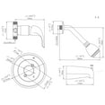 thumbnail image 3 of Single Handle Tub and Shower Faucet with Pressure Balance Valve Chrome Finish, 3 of 3