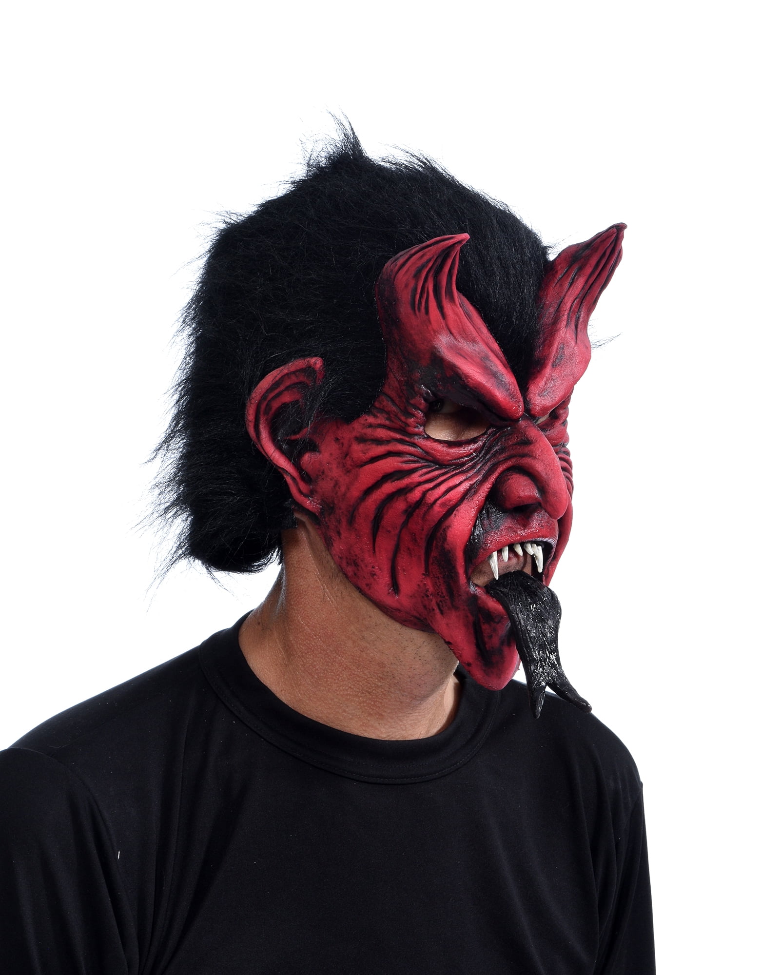 Janice Mordrin ui Zagone Studios Classic Devil with Tongue Latex Adult Costume Mask (one  size) - Great for Theater, Cosplay, Halloween or Renn Fairs. - Walmart.com