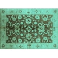 thumbnail image 1 of Ahgly Company Indoor Rectangle Oriental Turquoise Blue Traditional Area Rugs, 8' x 12', 1 of 4