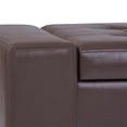 thumbnail image 4 of Simpli Home Laredo Faux Leather Storage Bench in Chocolate Brown, 4 of 7