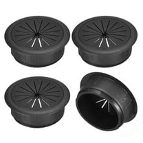 Uxcell 4Pack 2"(50mm) Cable Hole Cover ABS Desk Cable Wire Cord Grommet, Black