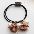 thumbnail image 3 of tredstone Korean Pearl Flowers Pendant Elastic Rope Rings Hair Ties Rubber Band Decorations Accessories, 3 of 9