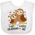 thumbnail image 3 of Inktastic My Grandma Loves Me Cute Owl Family Boys or Girls Baby Bib, 3 of 4