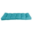 thumbnail image 3 of 46-inch by 19-inch Tufted Solid Outdoor Spun Polyester Loveseat Cushion Blue-Color, 3 of 3