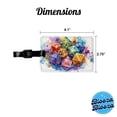 thumbnail image 3 of Role Playing Game Dice Watercolor Design Faux Leather Travel Luggage Tag, 3 of 7