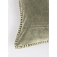 thumbnail image 3 of Stonewashed Cotton Velvet Throw Pillow with Decorative Handstiched Edges-19X19", 3 of 4