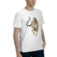 thumbnail image 2 of Tiger Men's T-Shirt Cotton 100% Summer Tops Fashion Casual Tiger Short Sleeves for Men Women Round Collar Top Tees, 2 of 6