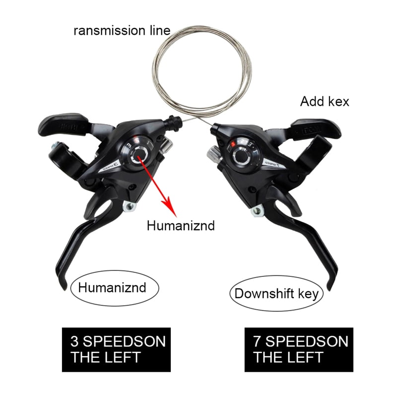1 Pair Set ST-EF51-7 MTB Bike Gear 3 x 7 Speed Brake Shifter Brake Lever Black*