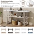 thumbnail image 5 of Narrow Console Table with Shelves, Modern Sofa Table with Wood Frame for Living Room/Hallway/Foyer, Entrance Table, Entryway Table (Gray Wash), 5 of 7