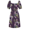 thumbnail image 6 of Purple Flower Bouquet in Watercolor Sleeveless Dress dress summer 2024 women dress women summer 2024 women evening, 6 of 7