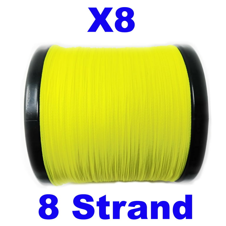 X8 Reaction Tackle Braided Fishing Line- Hi Vis Yellow 8 Strand
