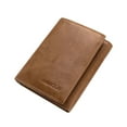 thumbnail image 2 of Man Wallet Portable Foldable Solid Color Exquisite Card Holder Photo Holder Photo Pocket Trifold Replacement Boyfriend Purse Light Coffee, 2 of 6