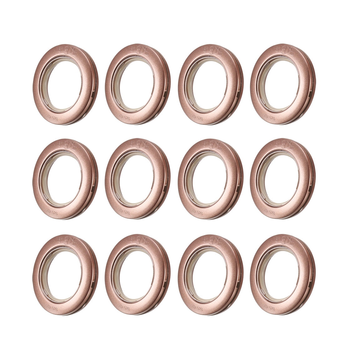 Curtain Grommets Plastic 1.5 Inch Inner Dia Brown 12 Pcs