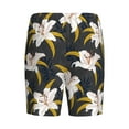 thumbnail image 4 of Yiaed Lilies Flowers for Men's Soft Sleep Pajama Short Lounging Pajama Shorts-Small, 4 of 8